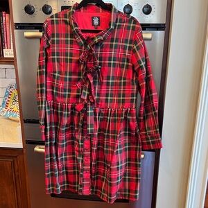 Plaid Red and Black Mini Dress